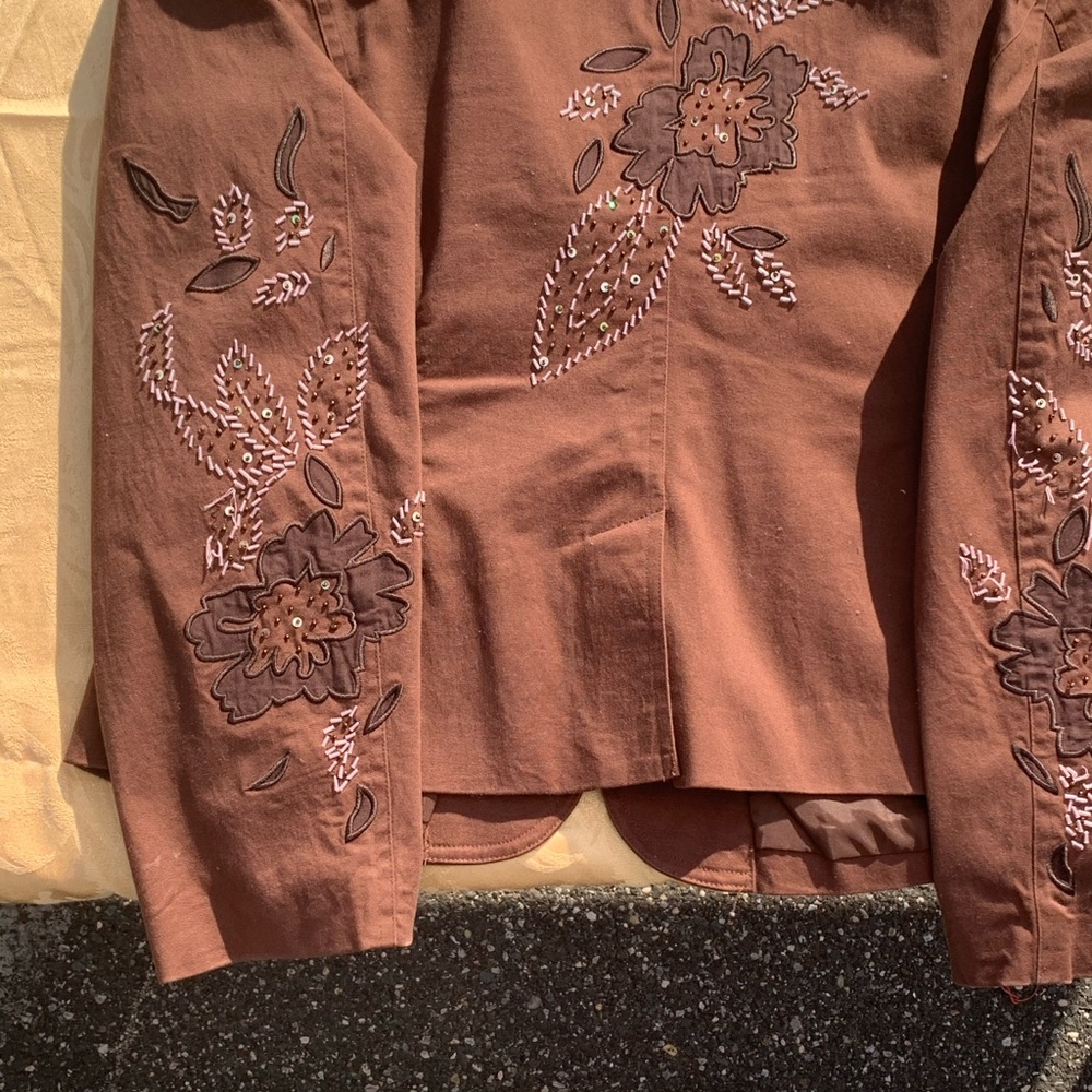 Vintage Brown sequin detail jacket